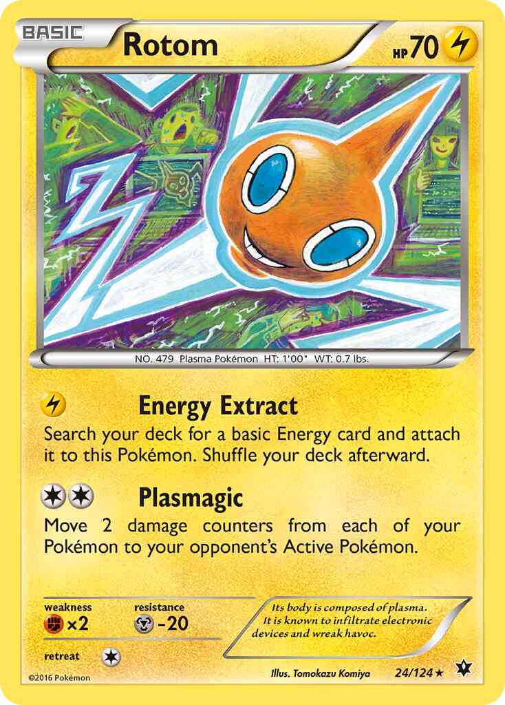 Rotom - 24/124 - Rare [xy10-24] [Reverse Holo]