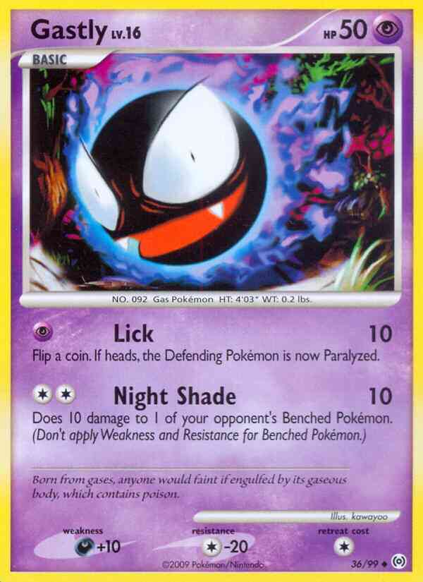 Gastly - 36/99 - Uncommon [pl4-36] [Reverse Holo]