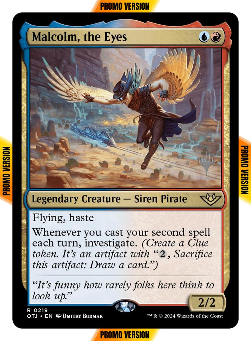 Malcolm, the Eyes [219p] [Promo Pack] [Outlaws of Thunder Junction: Promos] [Non-Foil]