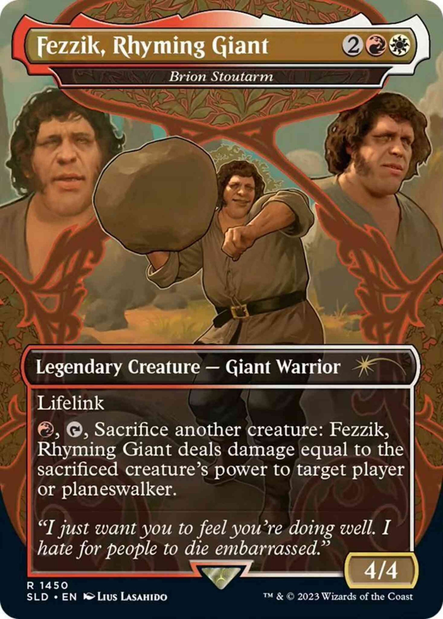 Fezzik, Rhyming Giant - Brion Stoutarm [1450] [Borderless] [The Princess Bride] [Secret Lair Drop] [Non-Foil]