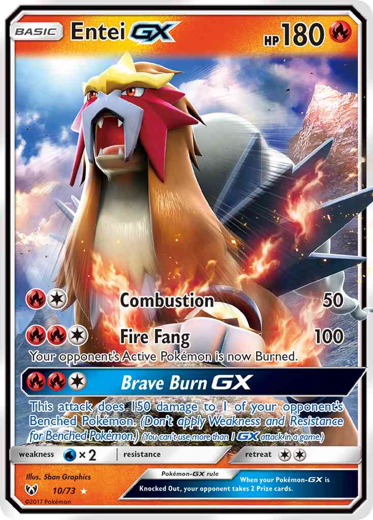 Entei-GX - 10/73 - Rare Holo GX [sm35-10] [Ultra]