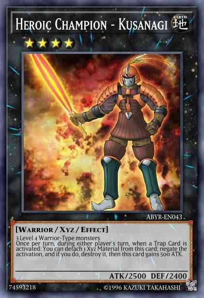 Heroic Champion - Kusanagi - ABYR-EN043 - Super Rare - Unlimited
