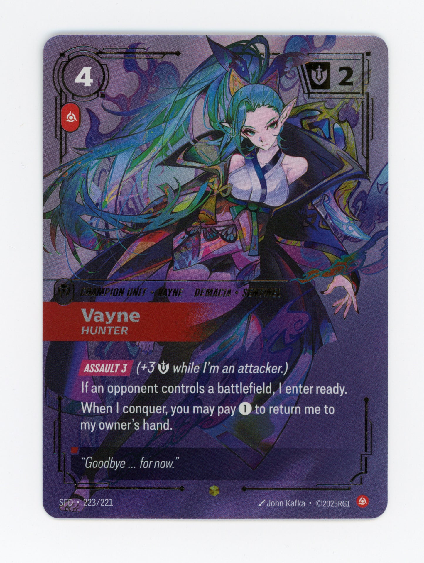 Vayne, Hunter — Overnumbered|Foil — ID 19972