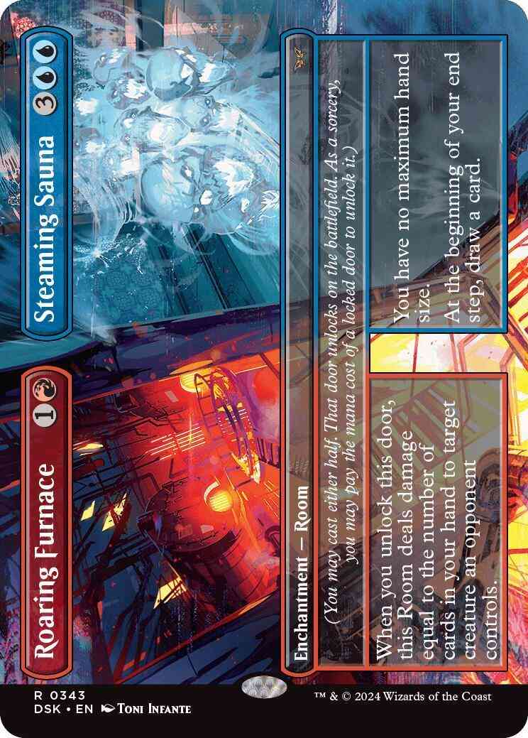 Roaring Furnace // Steaming Sauna [343] [Borderless] [Duskmourn: House of Horror] [Non-Foil]