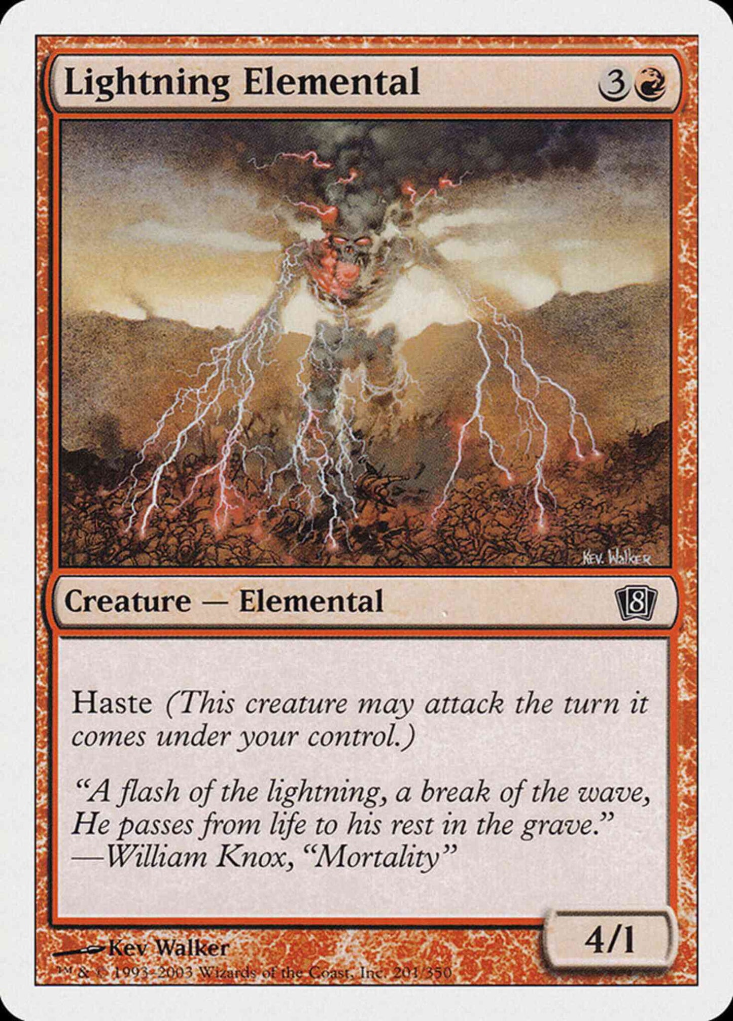 Lightning Elemental [201] [Eighth Edition] [Non-Foil]