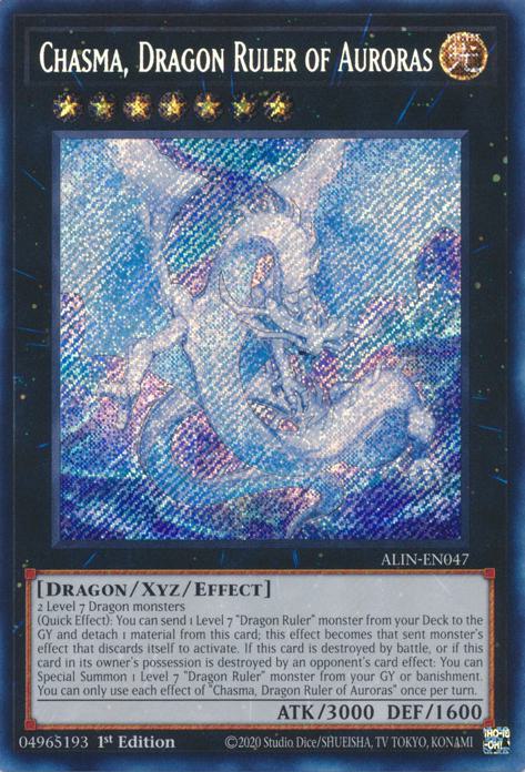 Chasma, Dragon Ruler of Auroras - ALIN-EN047 - Secret Rare - 1st Edition