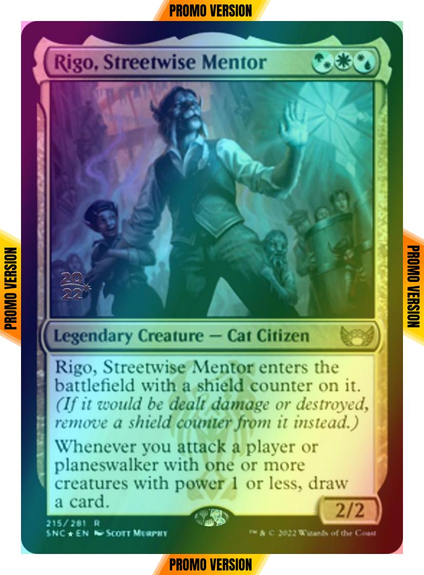 Rigo, Streetwise Mentor [Prerelease] [215s] [Streets of New Capenna: Promos] [Foil]
