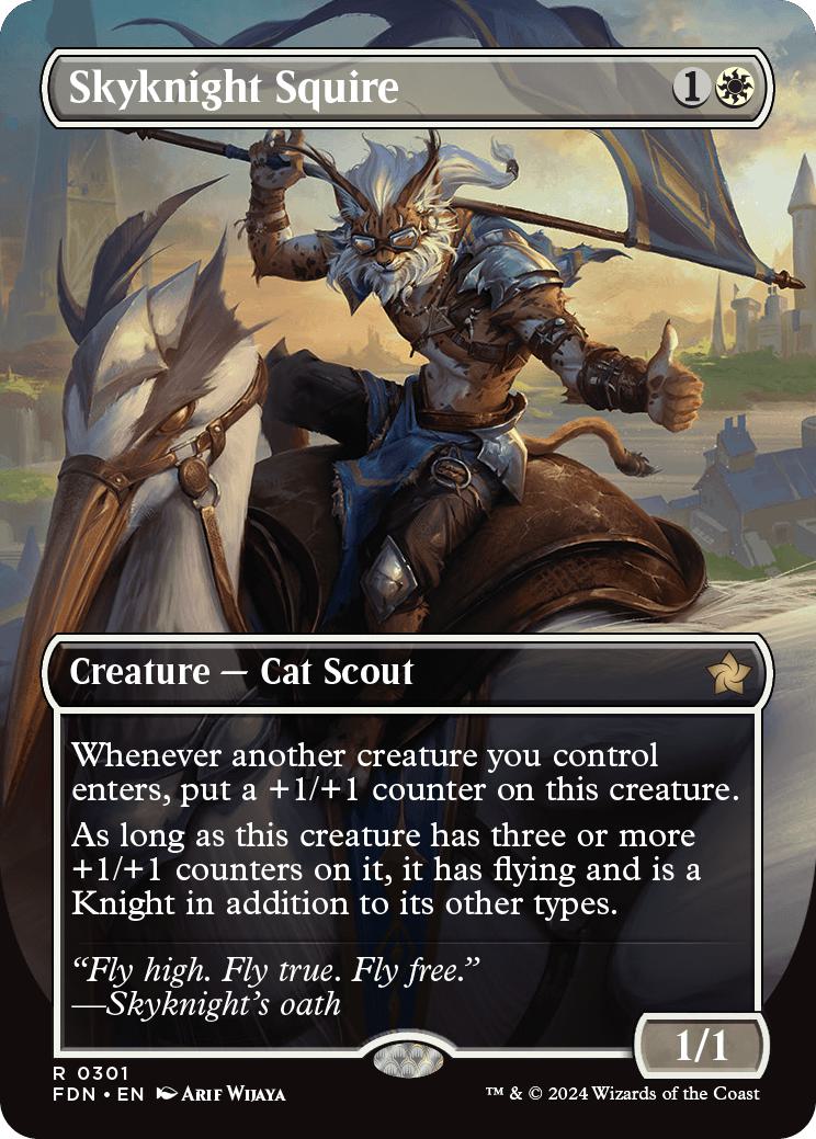 Skyknight Squire [301] [Borderless] [Foundations] [Non-Foil]