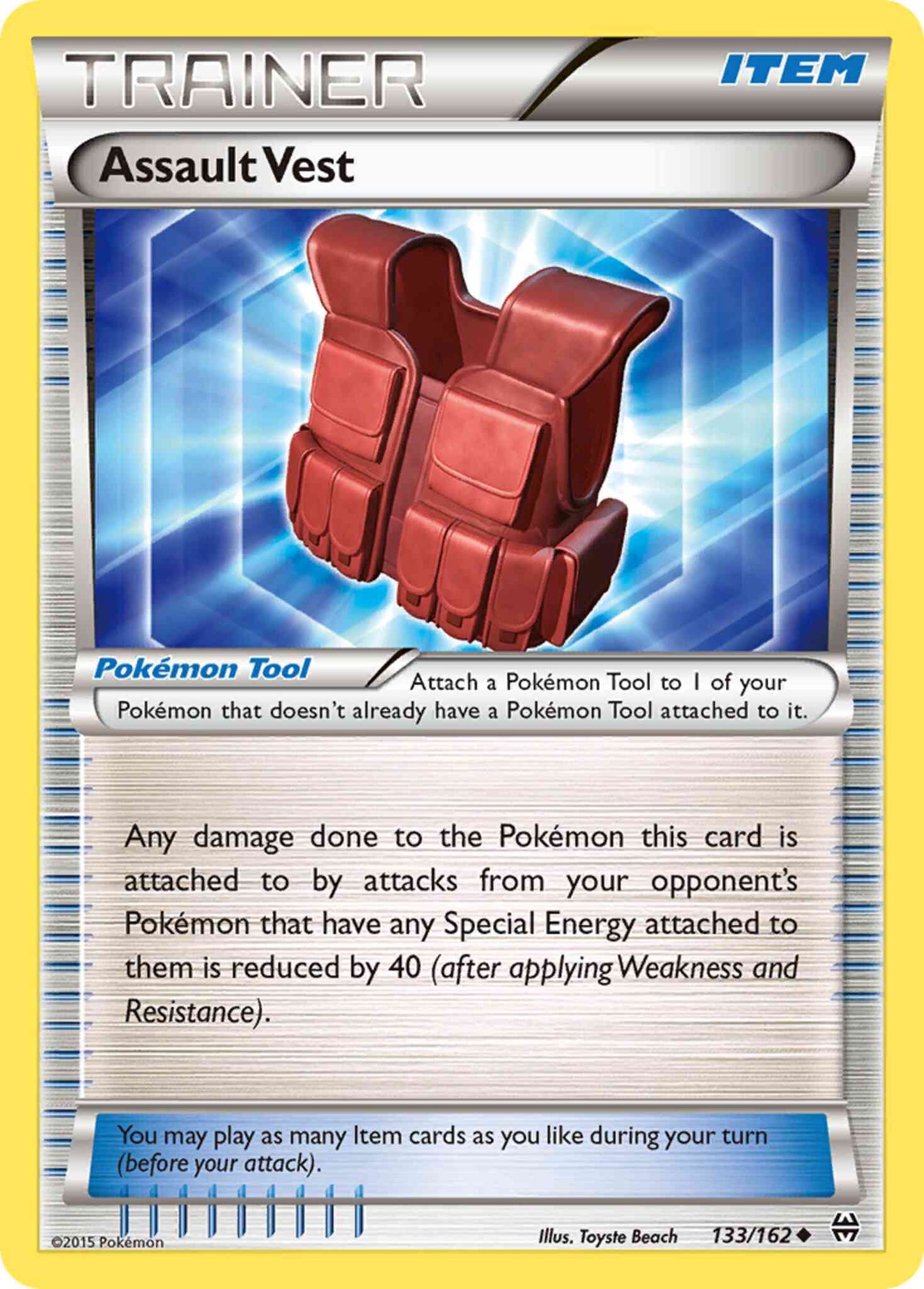 Assault Vest - 133/162 - Uncommon [xy8-133] [Reverse Holo]