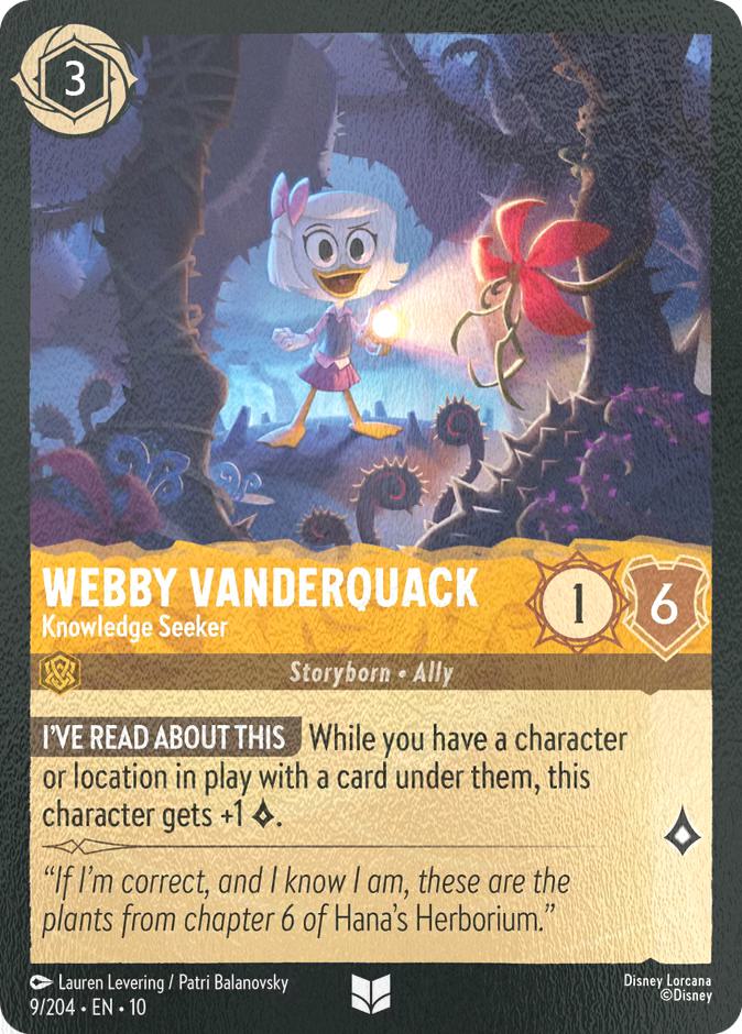 Webby Vanderquack - Knowledge Seeker - 9/204 [Whispers in the Well] [Cold Foil]