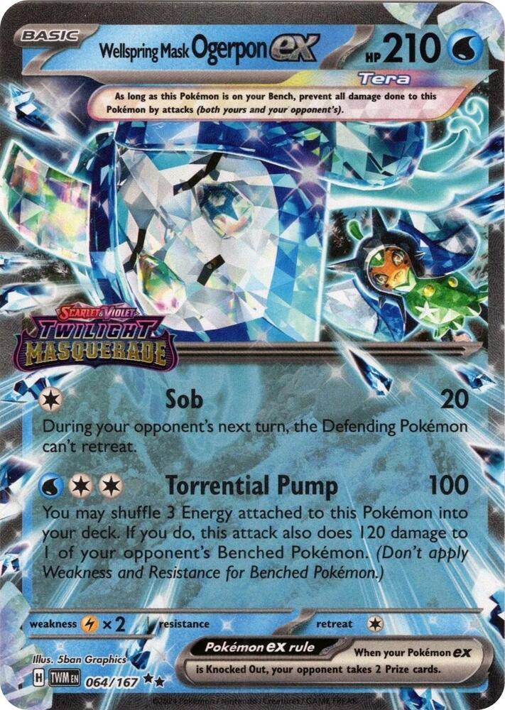Wellspring Mask Ogerpon ex  - 064/167 - Promo [Twilight Masquerade Stamp] [sv06msp-064] [Ultra]