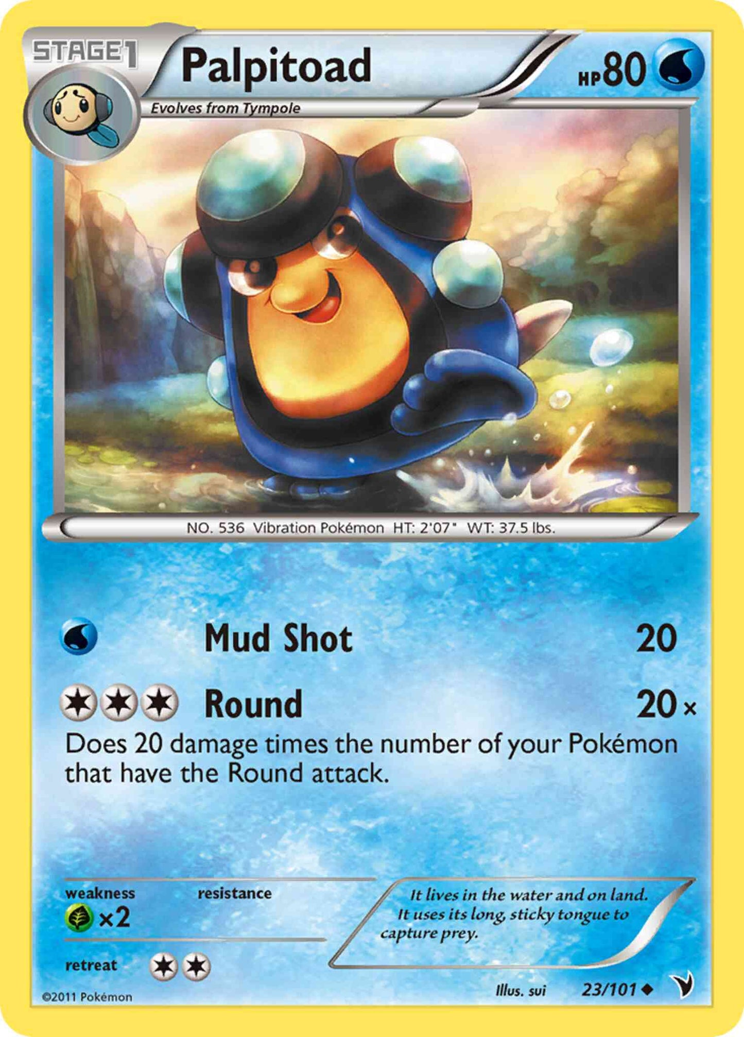 Palpitoad - 23/101 - Uncommon [bw3-23] [Non-Holo]