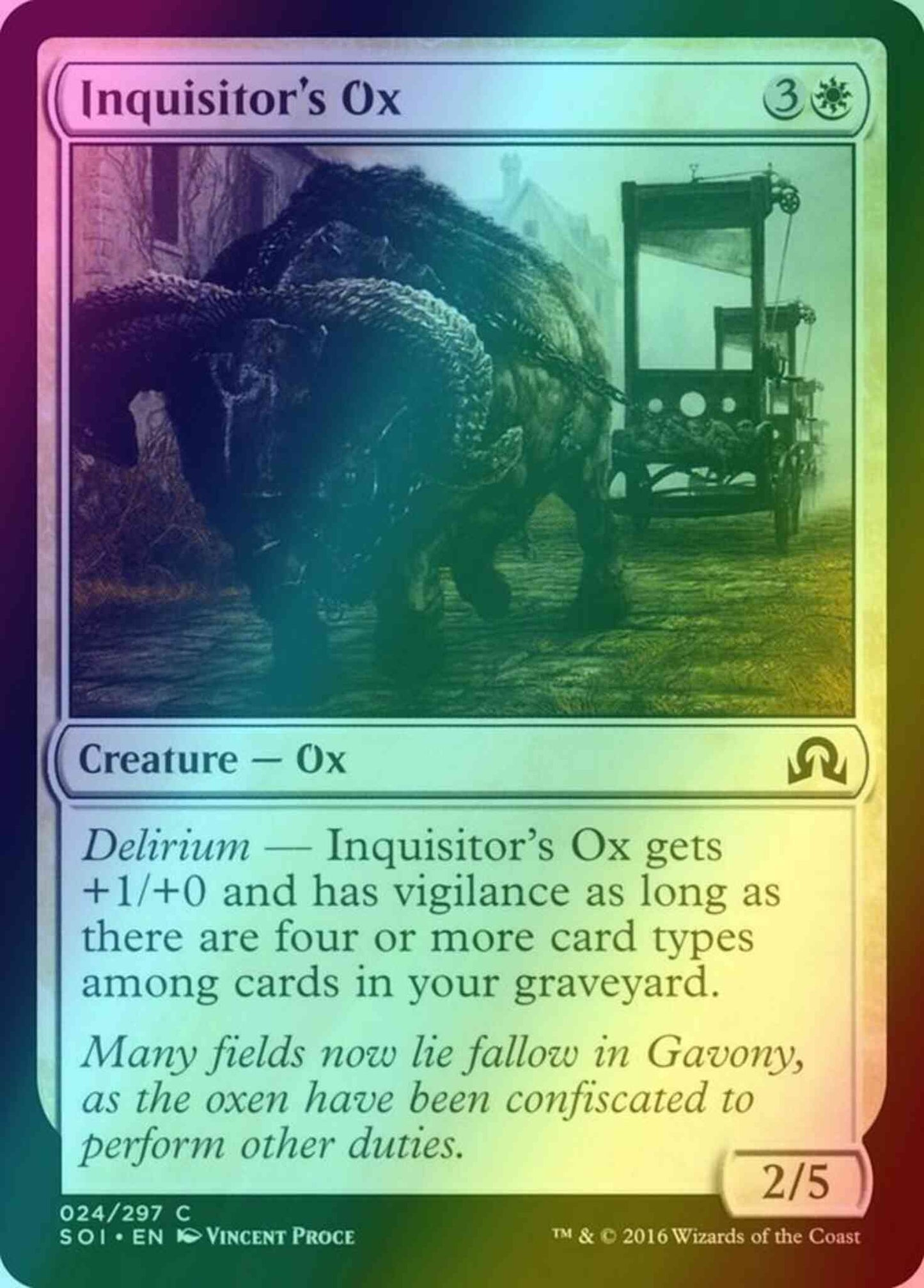 Inquisitor's Ox [24] [Shadows over Innistrad] [Foil]