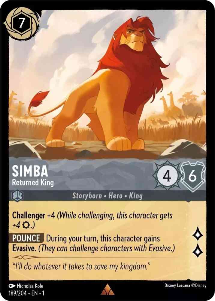 Simba - Returned King - 189/204 [The First Chapter] [Non-Foil]