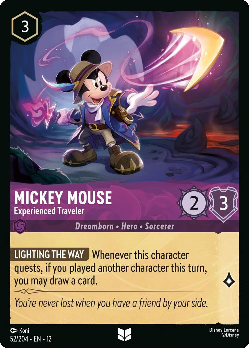 Mickey Mouse - Experienced Traveler - 52/204 [Wilds Unknown] [Non-Foil]