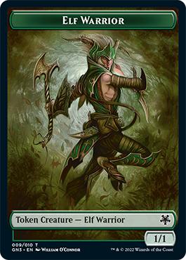 Dragon Token (08) // Elf Warrior Token (09) [Game Night: Free-for-All: Tokens] [Non-Foil]