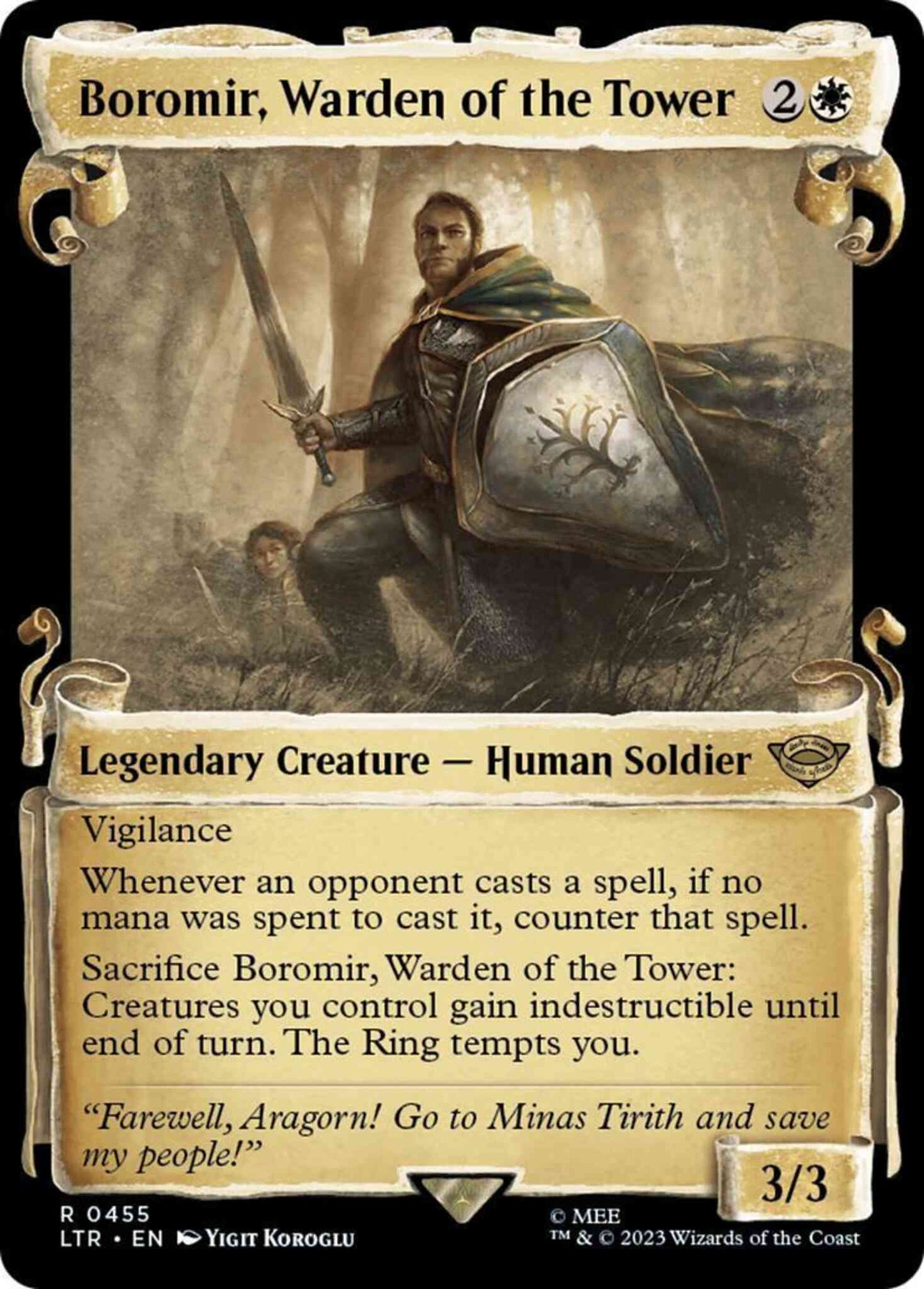 Boromir, Warden of the Tower [455] [Scrolls Showcase] [The Lord of the Rings: Tales of Middle-earth] [Non-Foil]