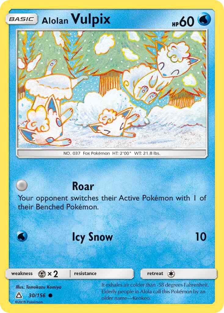 Alolan Vulpix - 30/156 - Common [sm5-30] [Reverse Holo]