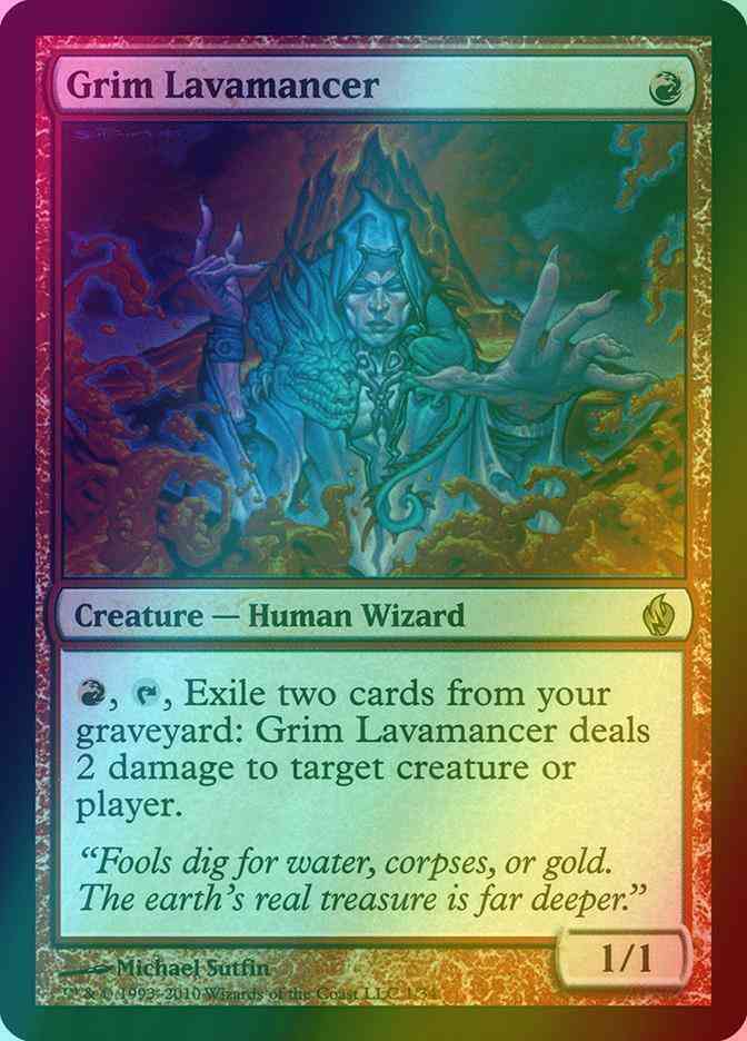 Grim Lavamancer [1] [Premium Deck Series: Fire and Lightning] [Foil]