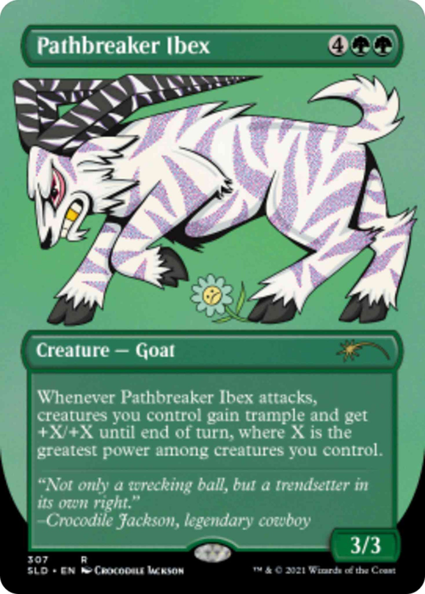 Pathbreaker Ibex [0307] [Borderless] [Crocodile Jackson] [Secret Lair Drop] [Non-Foil]