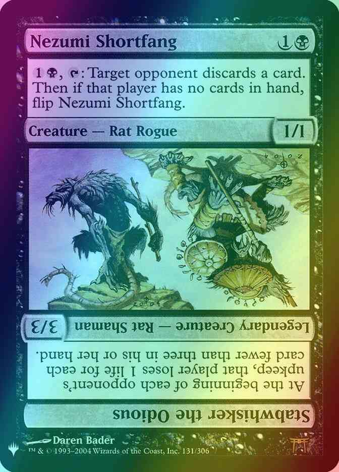 Nezumi Shortfang // Stabwisker the Odious [CHK-131] [The List] [Foil]
