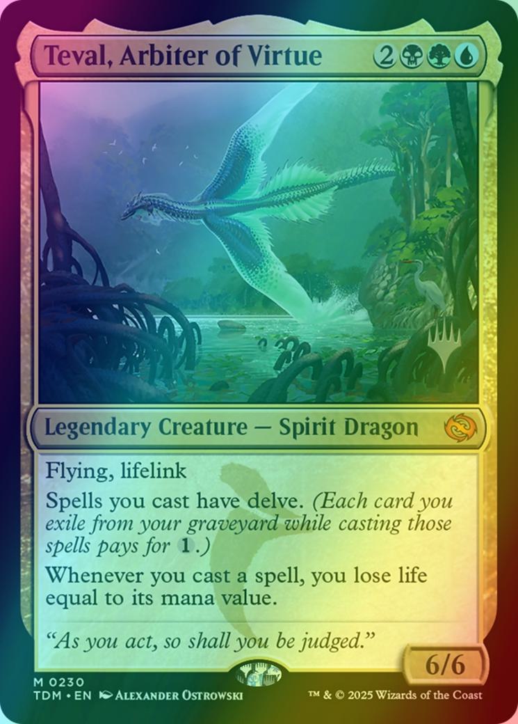 Teval, Arbiter of Virtue [230p] [Promo Pack] [Tarkir: Dragonstorm: Promos] [Foil]