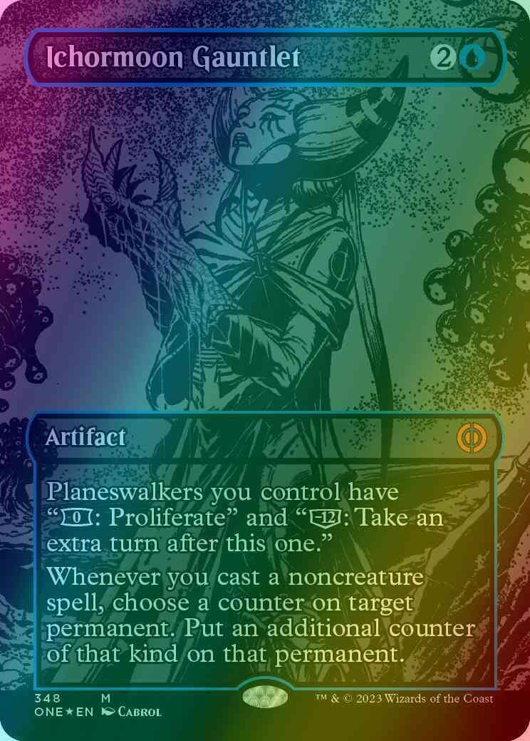 Ichormoon Gauntlet [348] [Borderless] [Phyrexia: All Will Be One] [Oil Slick Foil]