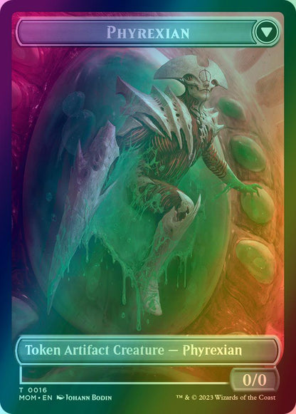 Incubator Token (16) // Phyrexian Token (16) [16] [March of the Machine: Tokens] [Foil]