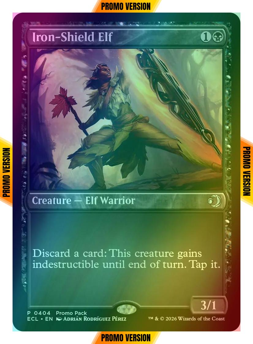 Iron-Shield Elf [404] [Dark Frame Promo Pack] [Lorwyn Eclipsed] [Foil]