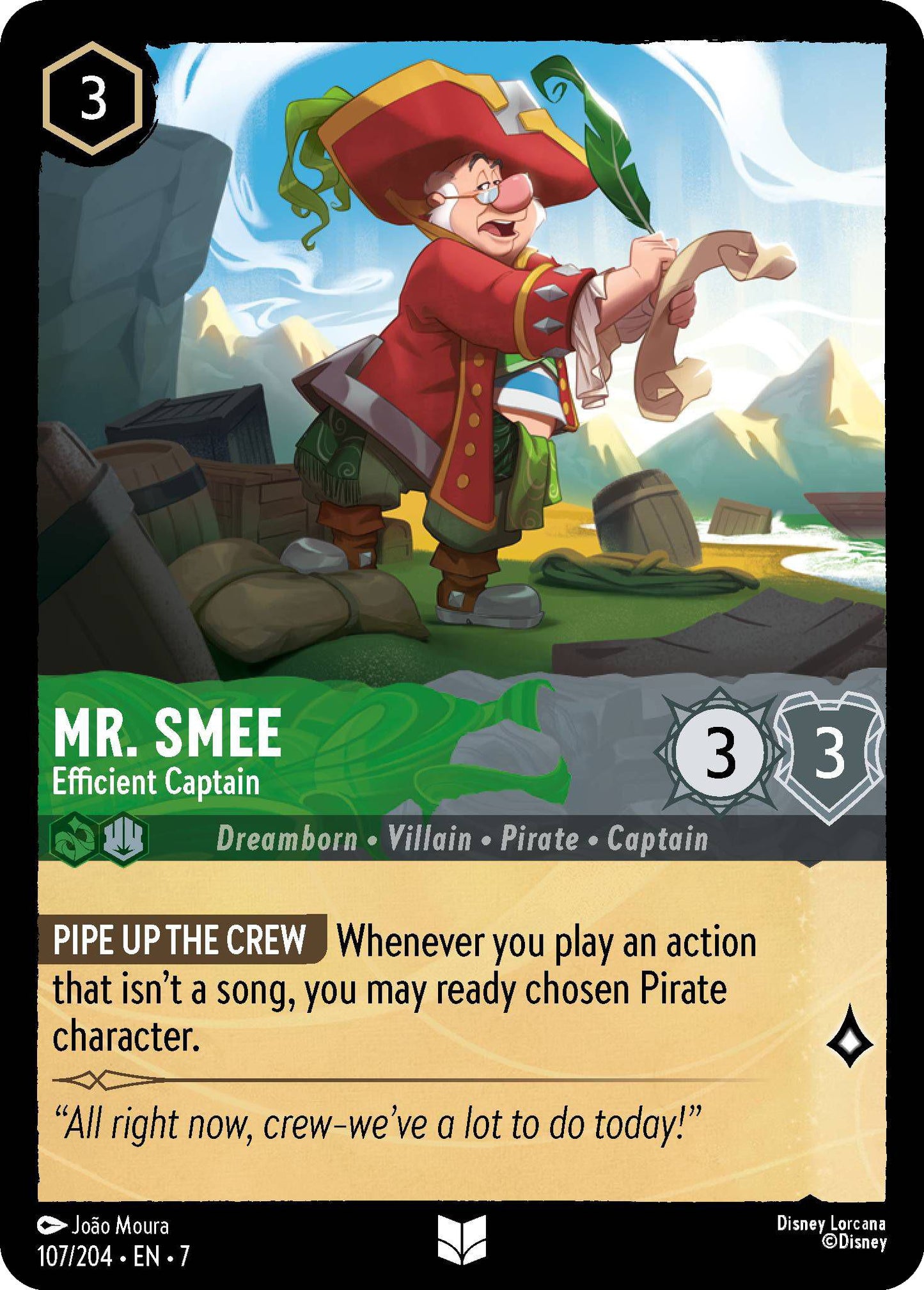 Mr. Smee - Efficient Captain - 107/204 [Archazia's Island] [Non-Foil]