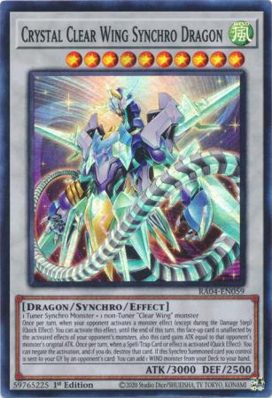 Crystal Clear Wing Synchro Dragon - RA04-EN059 - Super Rare - 1st Edition