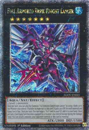 Full Armored Dark Knight Lancer - AGOV-EN041 - Quarter Century Secret Rare - 1st Edition