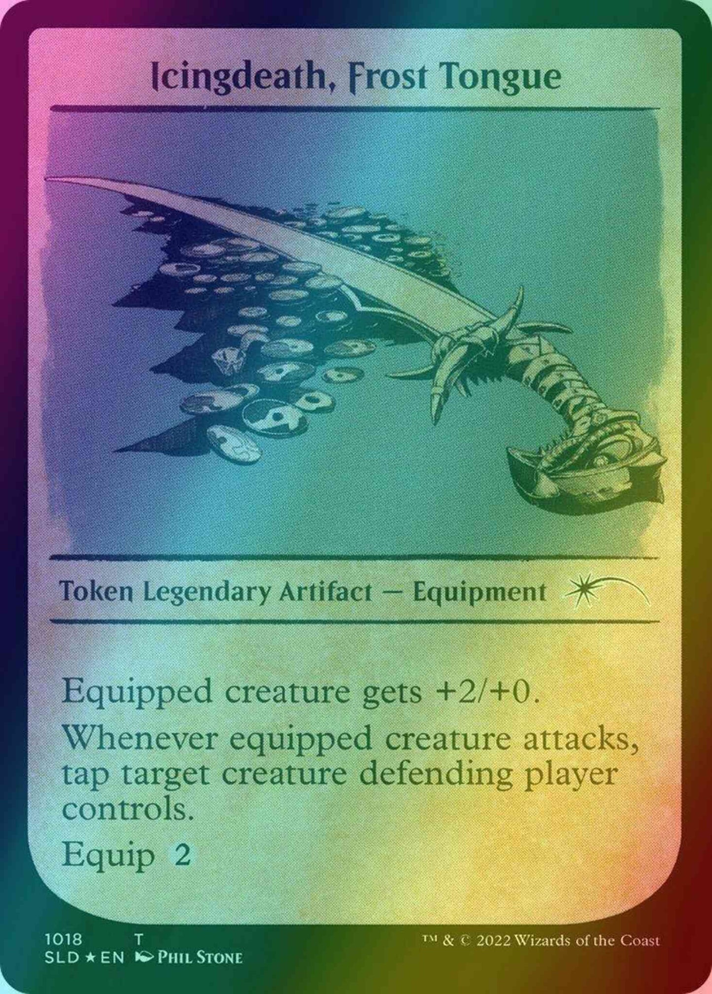 Icingdeath, Frost Tongue Token [1018] [Rulebook Showcase] [Here Be Dragons] [Secret Lair Drop] [Foil]