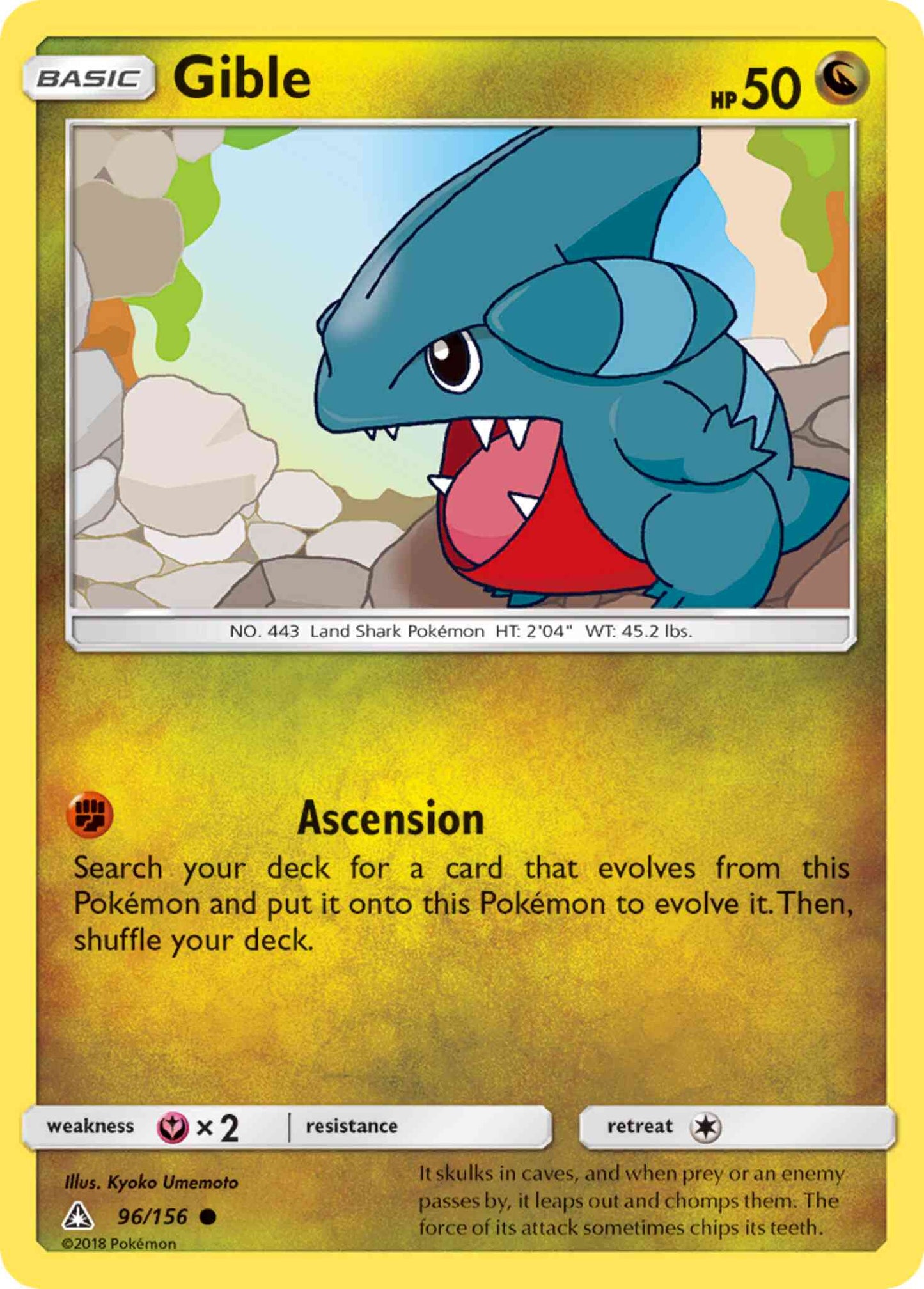 Gible - 96/156 - Common [sm5-96] [Non-Holo]