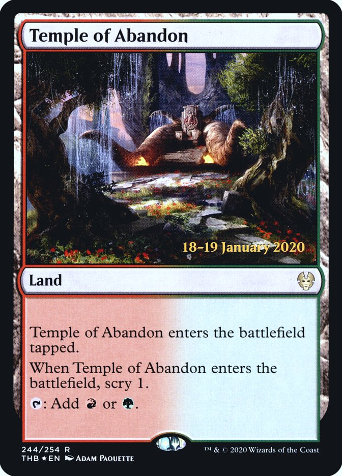 Temple of Abandon [244s] [Theros Beyond Death Promos] [Foil]