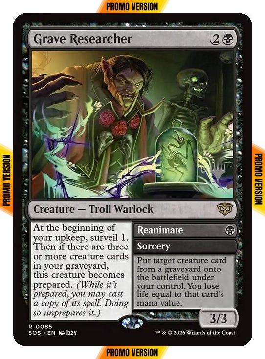 Grave Researcher [85p] [Promo Pack] [Secrets of Strixhaven Promos] [Non-Foil]