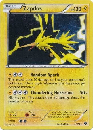 Zapdos - Alternate Holo  - 41/99 - Rare Holo [bw4-41] [Holo]