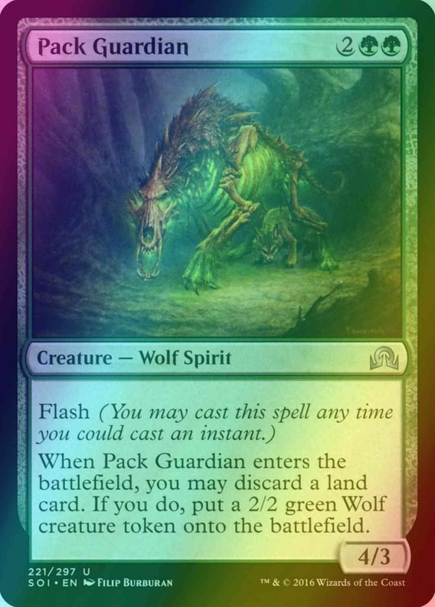 Pack Guardian [221] [Shadows over Innistrad] [Foil]
