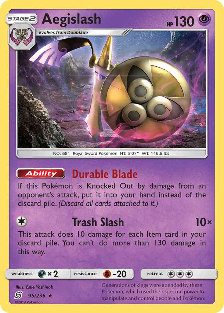 Aegislash - 95/236 - Rare Holo [sm11-95] [Reverse Holo]