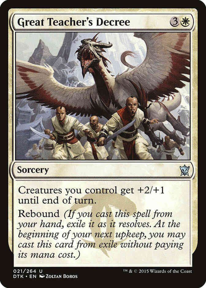 Great Teacher's Decree [21] [Dragons Of Tarkir] [Non-Foil]