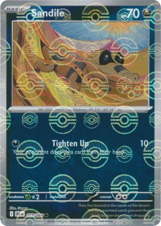 Sandile - Poké Ball Pattern - 057/086 - Common [sv105b-057] [Reverse Holo]