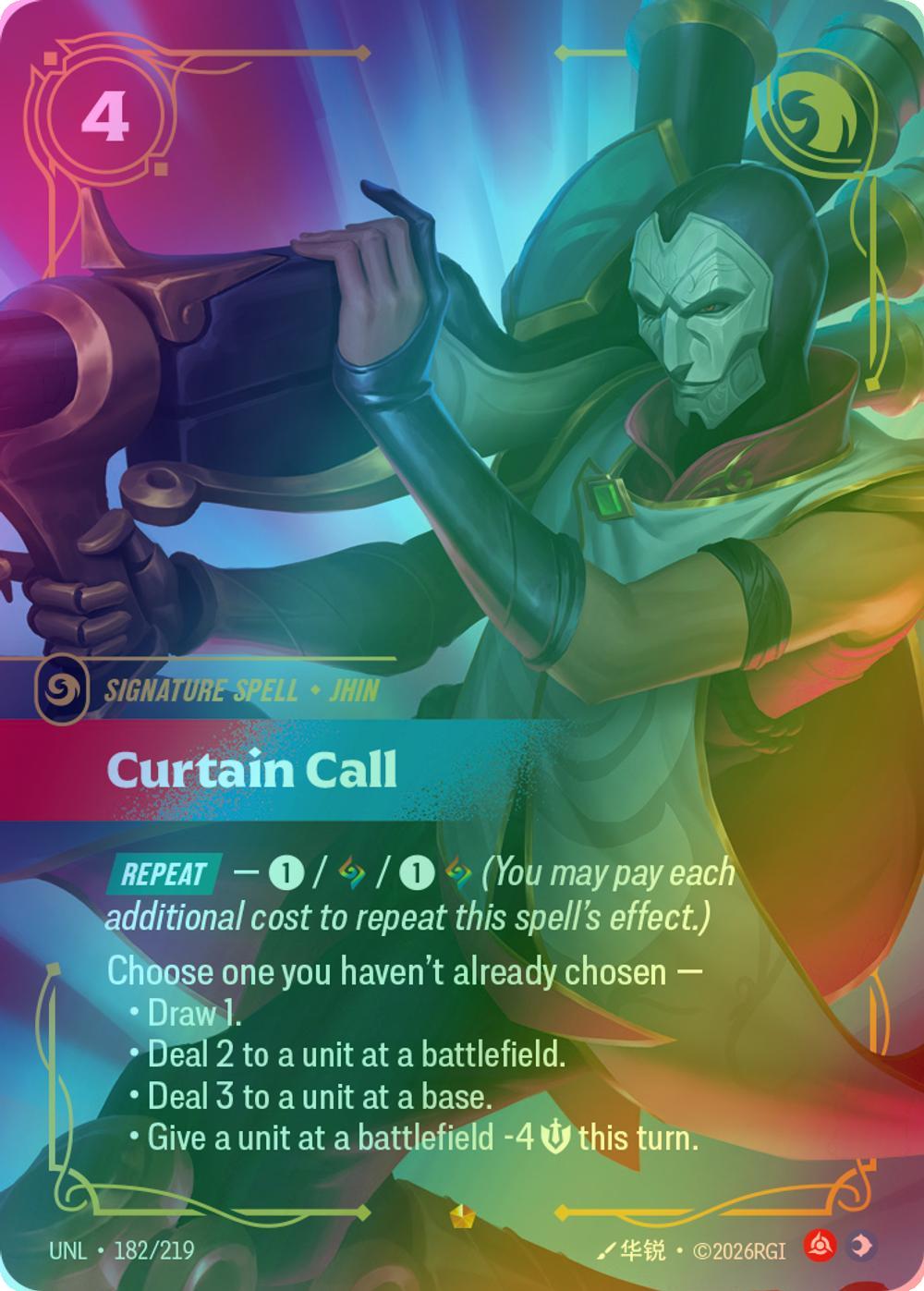 Curtain Call - 182/219 [Unleashed] [Foil]