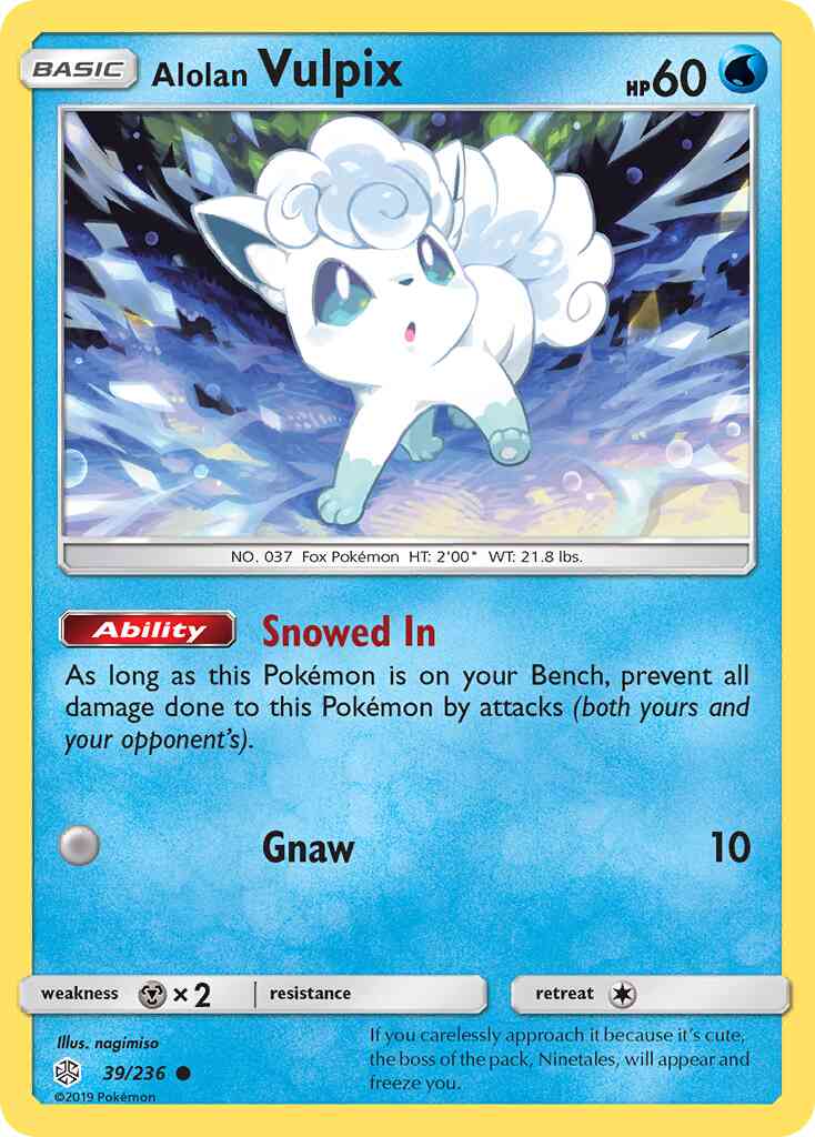 Alolan Vulpix - 39/236 - Common [sm12-39] [Non-Holo]
