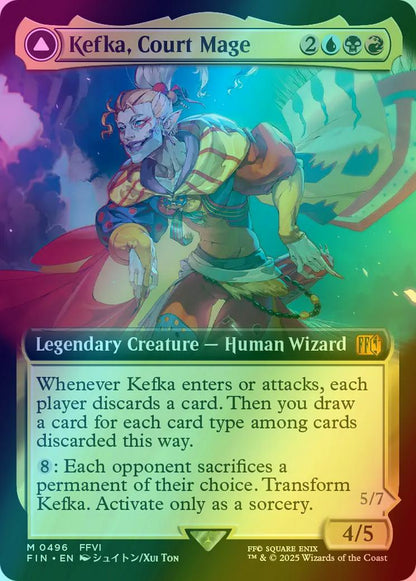 Kefka, Court Mage // Kefka, Ruler of Ruin [496] [Extended Art] [FINAL FANTASY] [Foil]