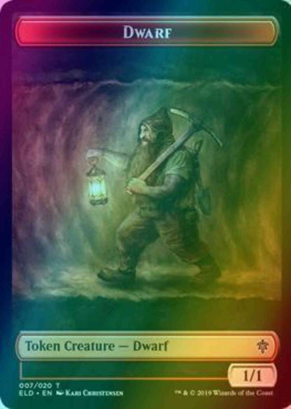 Dwarf Token (07) // Food Token (15) [Throne of Eldraine Tokens] [Foil]