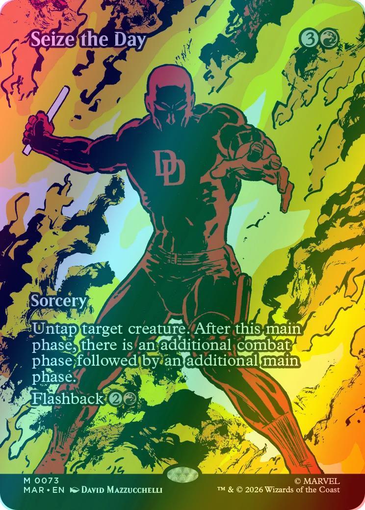Seize the Day [73] [Borderless] [Source Material] [Marvel Universe] [Foil]