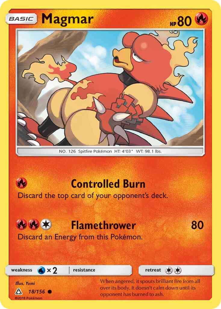 Magmar - 18/156 - Common [sm5-18] [Reverse Holo]