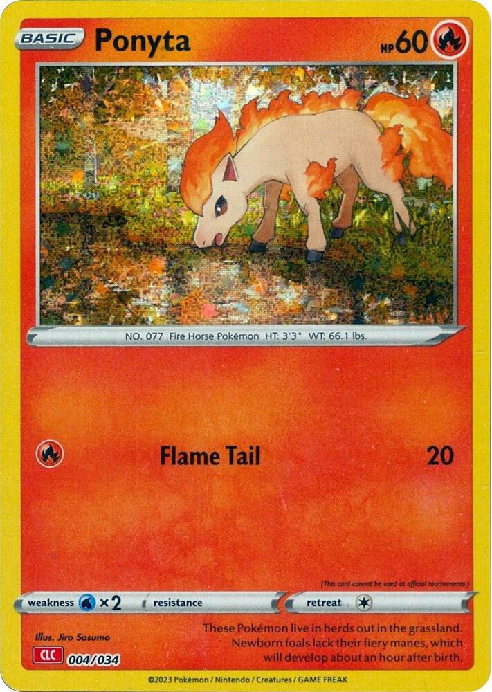 Ponyta - 004/034 - Promo - CLC [tcgc-CLC004] [Holo]