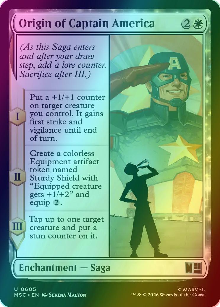Origin of Captain America [605] [Jumpstart] [Marvel Super Heroes: Commander] [Foil]