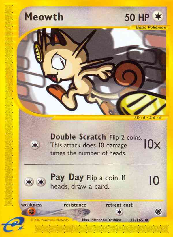 Meowth - 121/165 - Common [ecard1-121] [Reverse Holo]